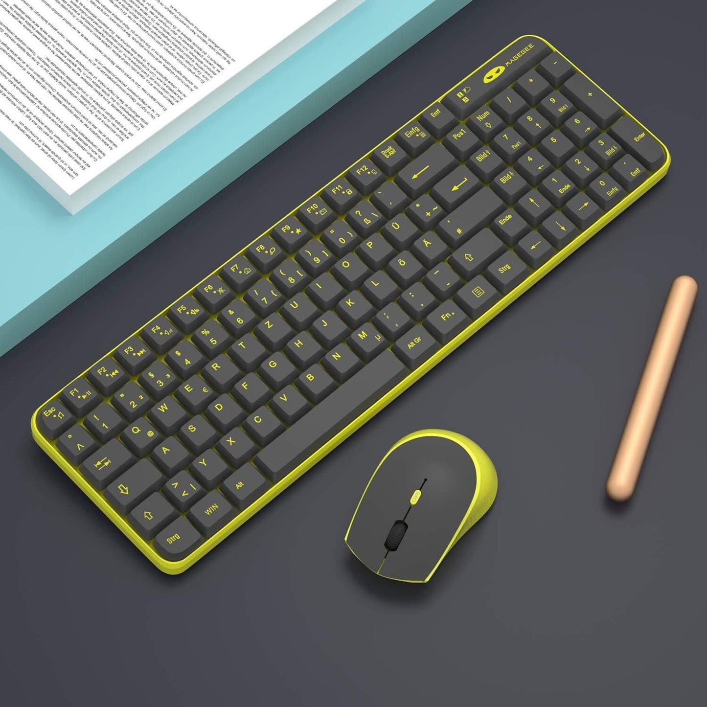 V610 Gaming Tastatur-Maus-Kombination [DE-Layout] Wireless-Tastatur