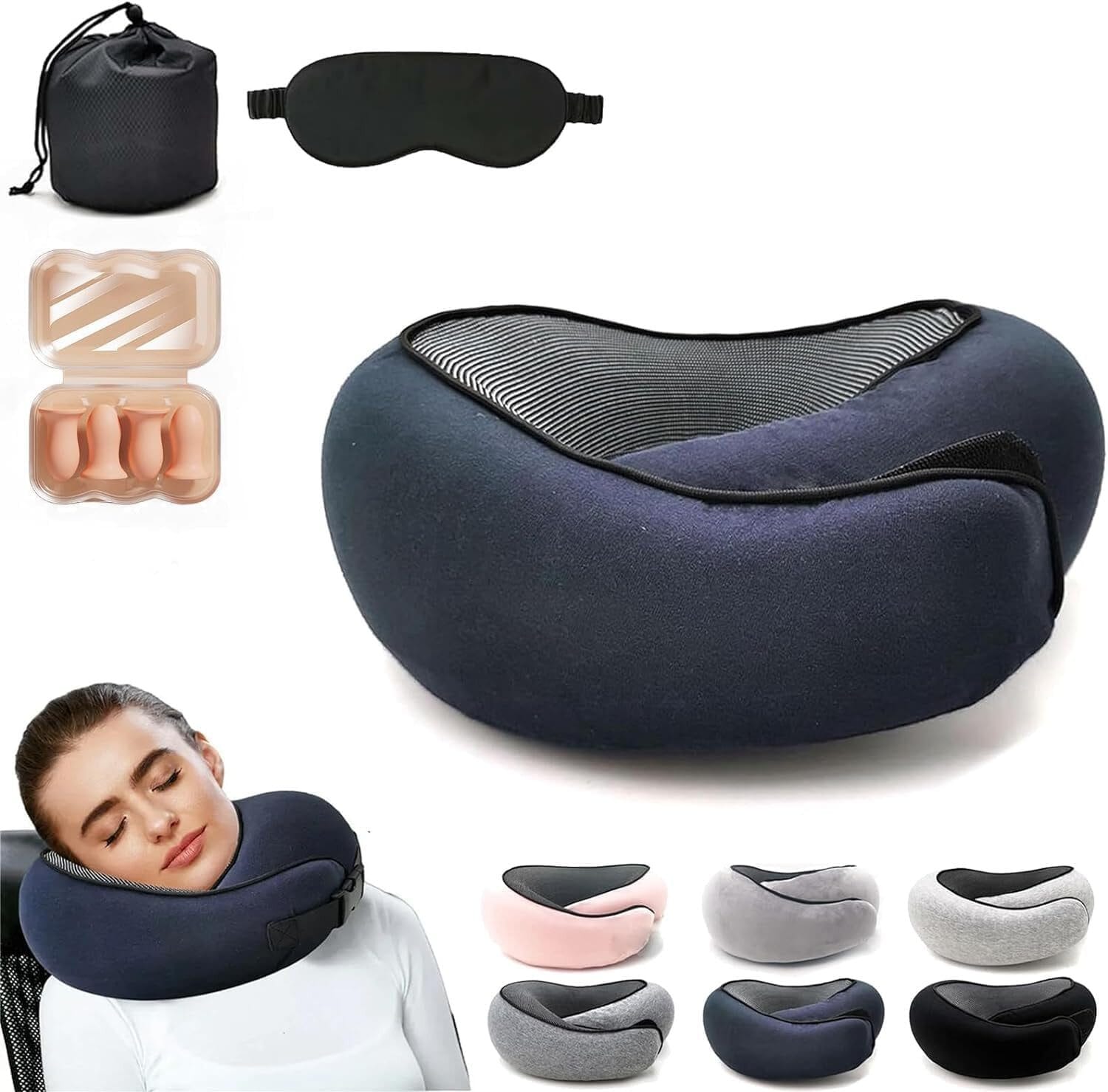 Nackenkissen für die Reise - memory-foam Ergonomisches Reisekissen