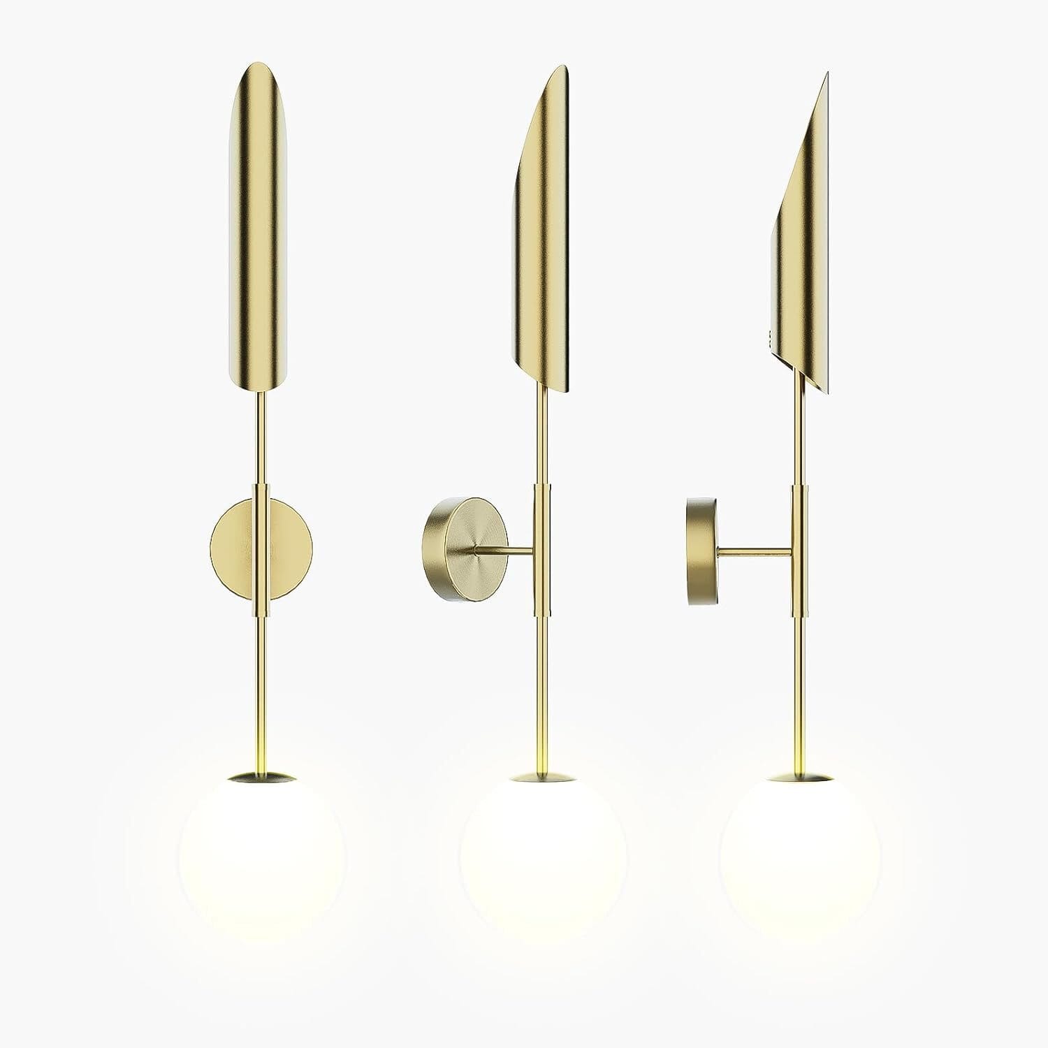 LED Wandleuchte Gold aus Metall & Glas – Retro Design mit warmweißem Licht