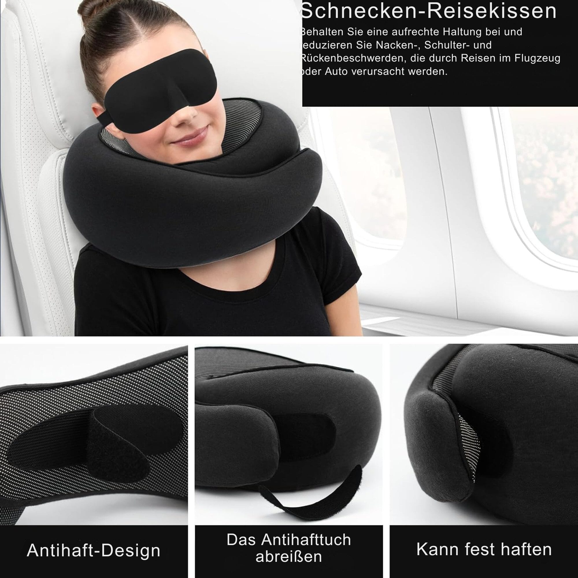 Nackenkissen für die Reise - memory-foam Ergonomisches Reisekissen