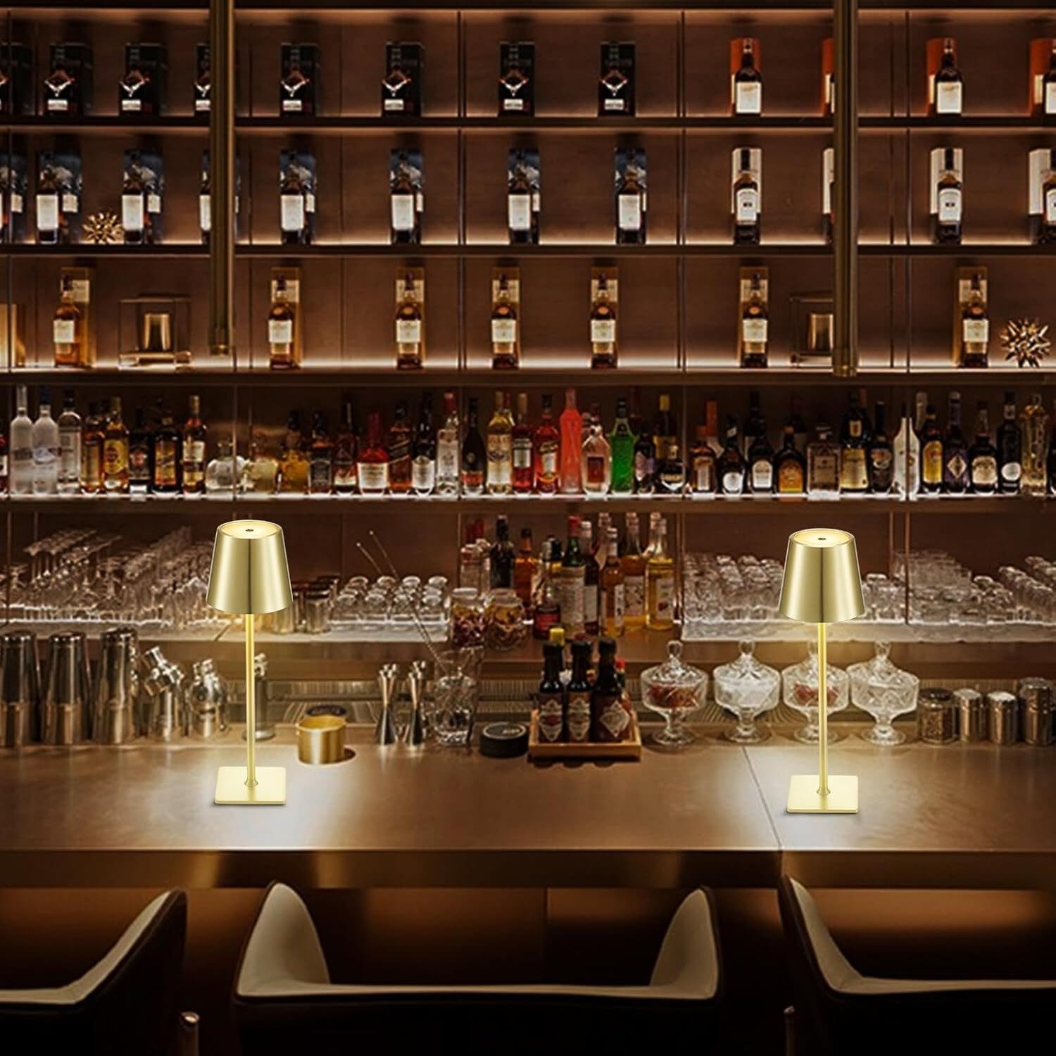 LED Tischleuchte mit 3 Farbtemperaturen -Wiederaufladbar,Touch-Dimmer,IP54 Wasserdicht