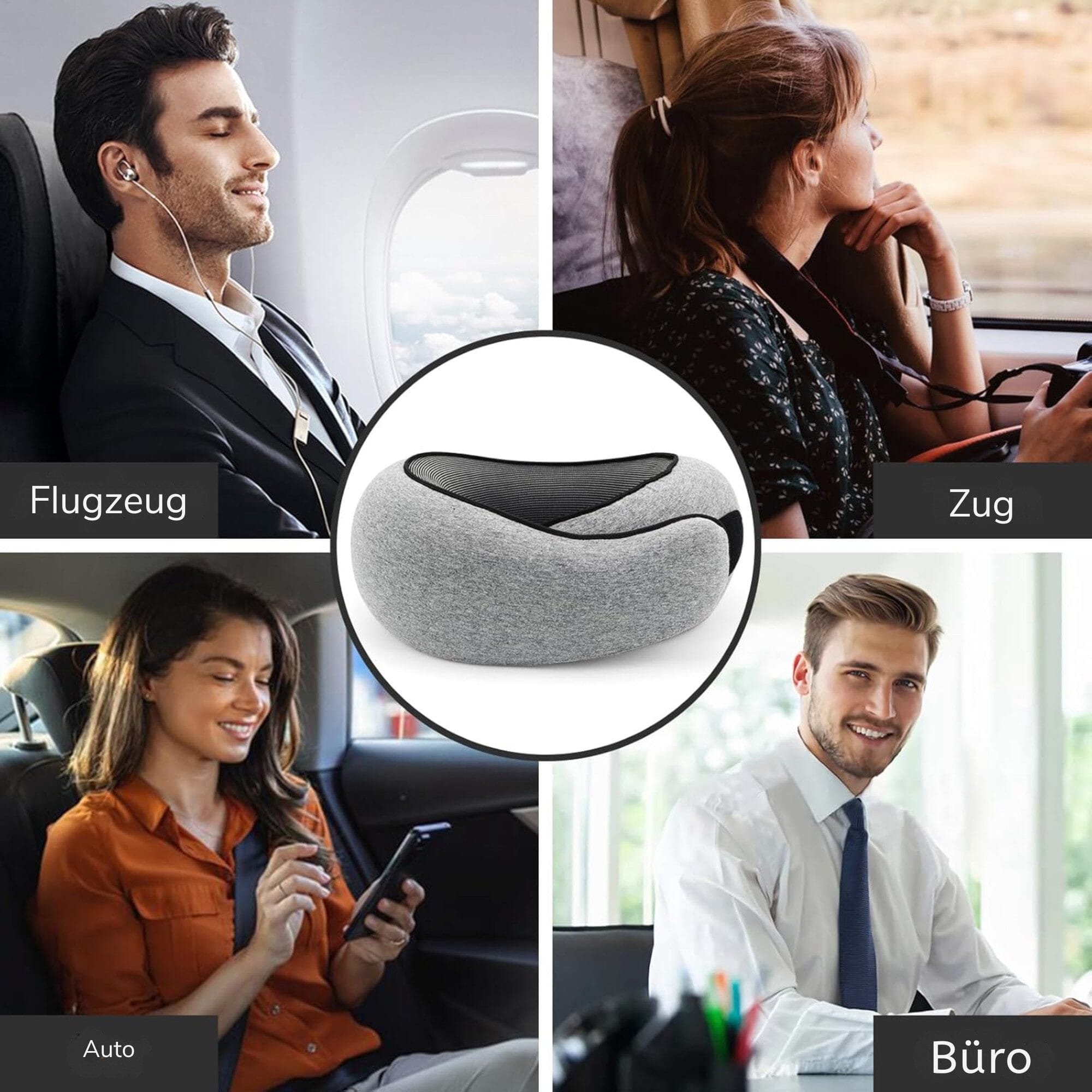 Nackenkissen für die Reise - memory-foam Ergonomisches Reisekissen