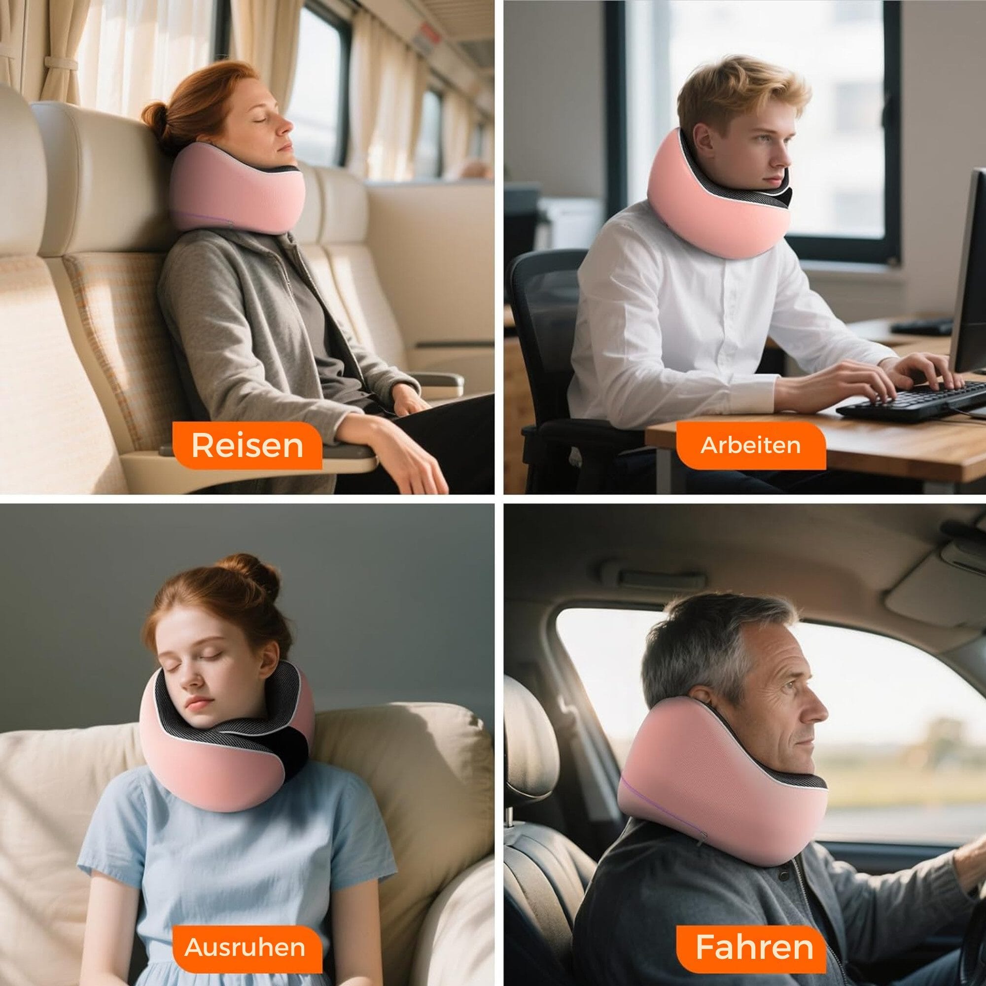 Nackenkissen für die Reise - memory-foam Ergonomisches Reisekissen