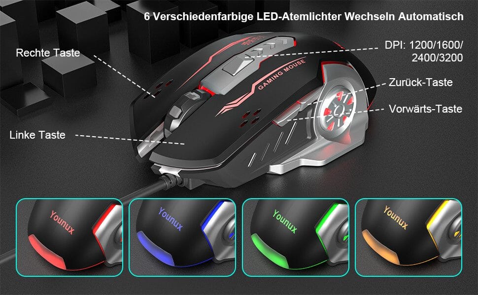 Nightroad RGB Beleuchtung, QWERTY, 105 Tasten, Anti-Ghosting Gaming-Tastatur