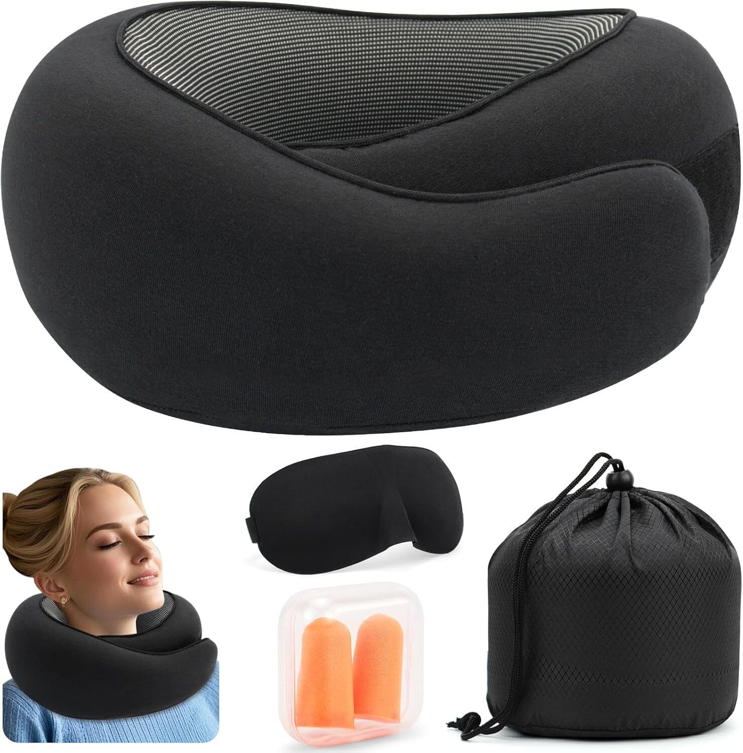 Nackenkissen für die Reise - memory-foam Ergonomisches Reisekissen