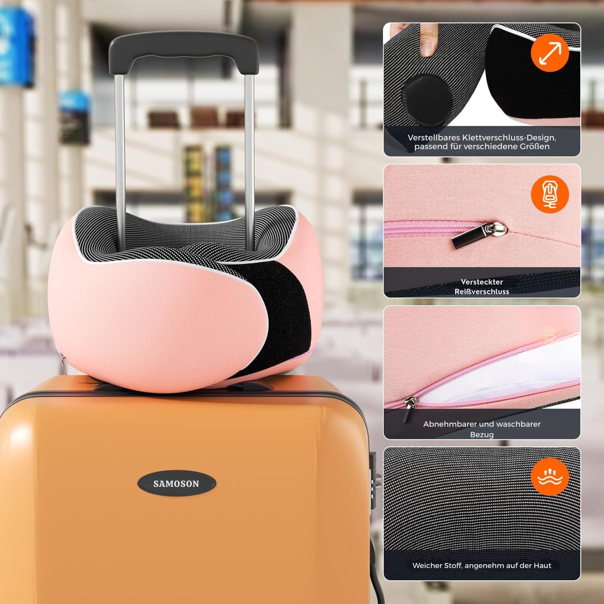 Nackenkissen für die Reise - memory-foam Ergonomisches Reisekissen