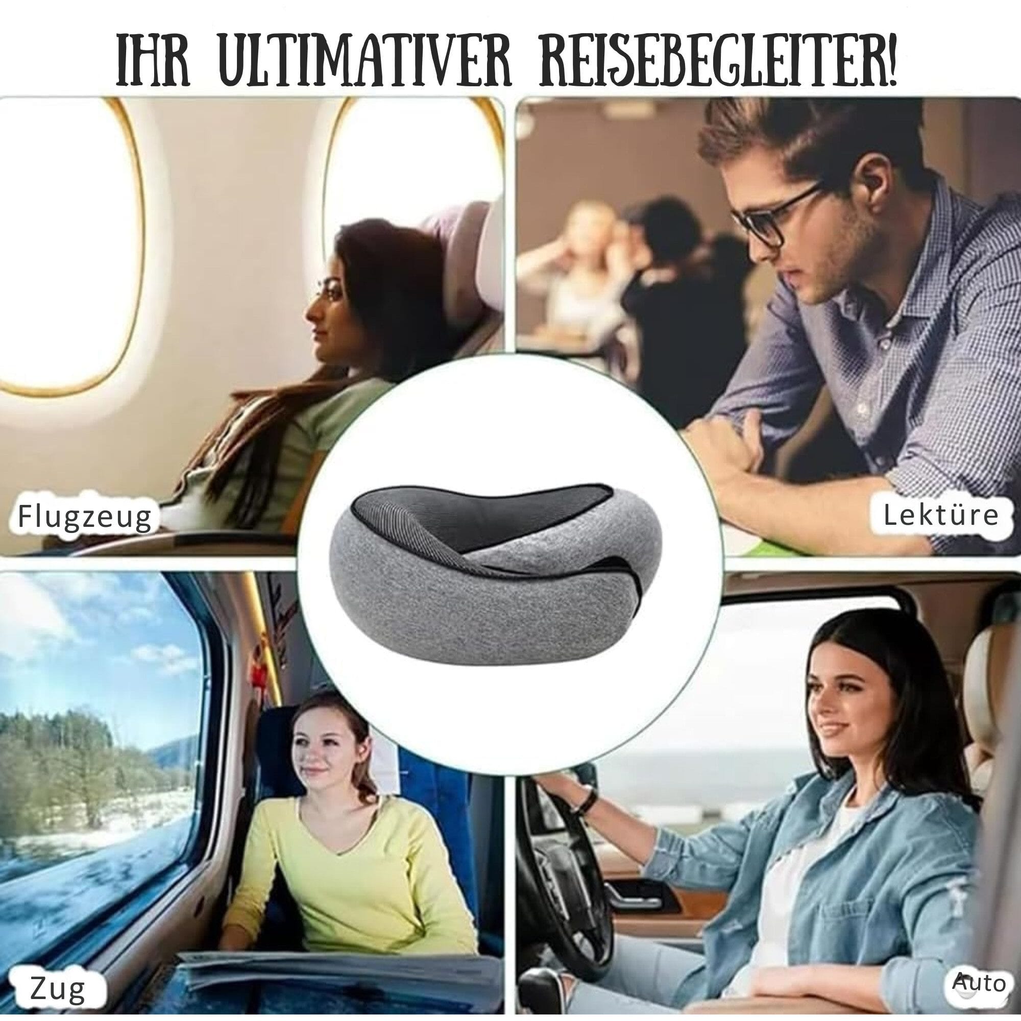Nackenkissen für die Reise - memory-foam Ergonomisches Reisekissen