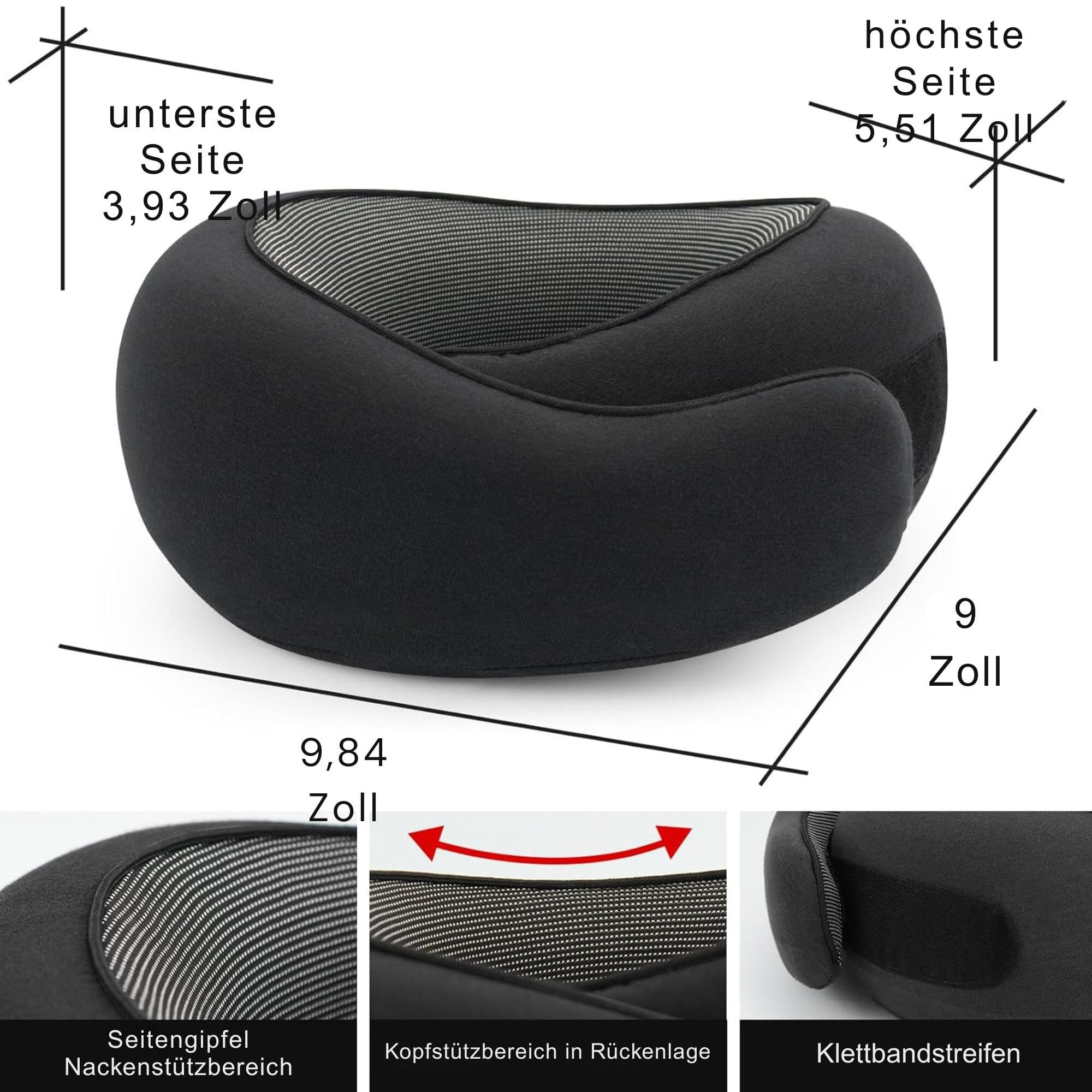 Nackenkissen für die Reise - memory-foam Ergonomisches Reisekissen