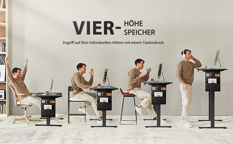 Schreibtisch Elektrischer Höhenverstellbarer Schreibtisch mit Storage Tasche