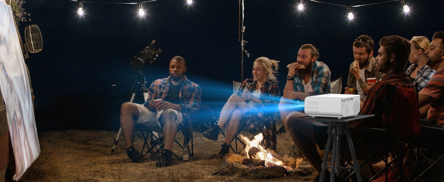 Mini-Projektor Full HD 1080P, 12.000 Lumen, 300-Zoll-Projektor LED-Beamer