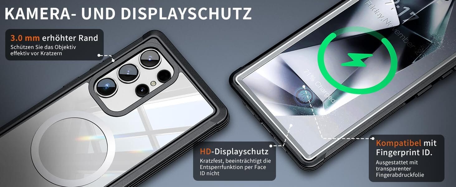 Handyhülle Samsung Galaxy S23 Hülle, 360 Grad Kratzfeste Handyhülle