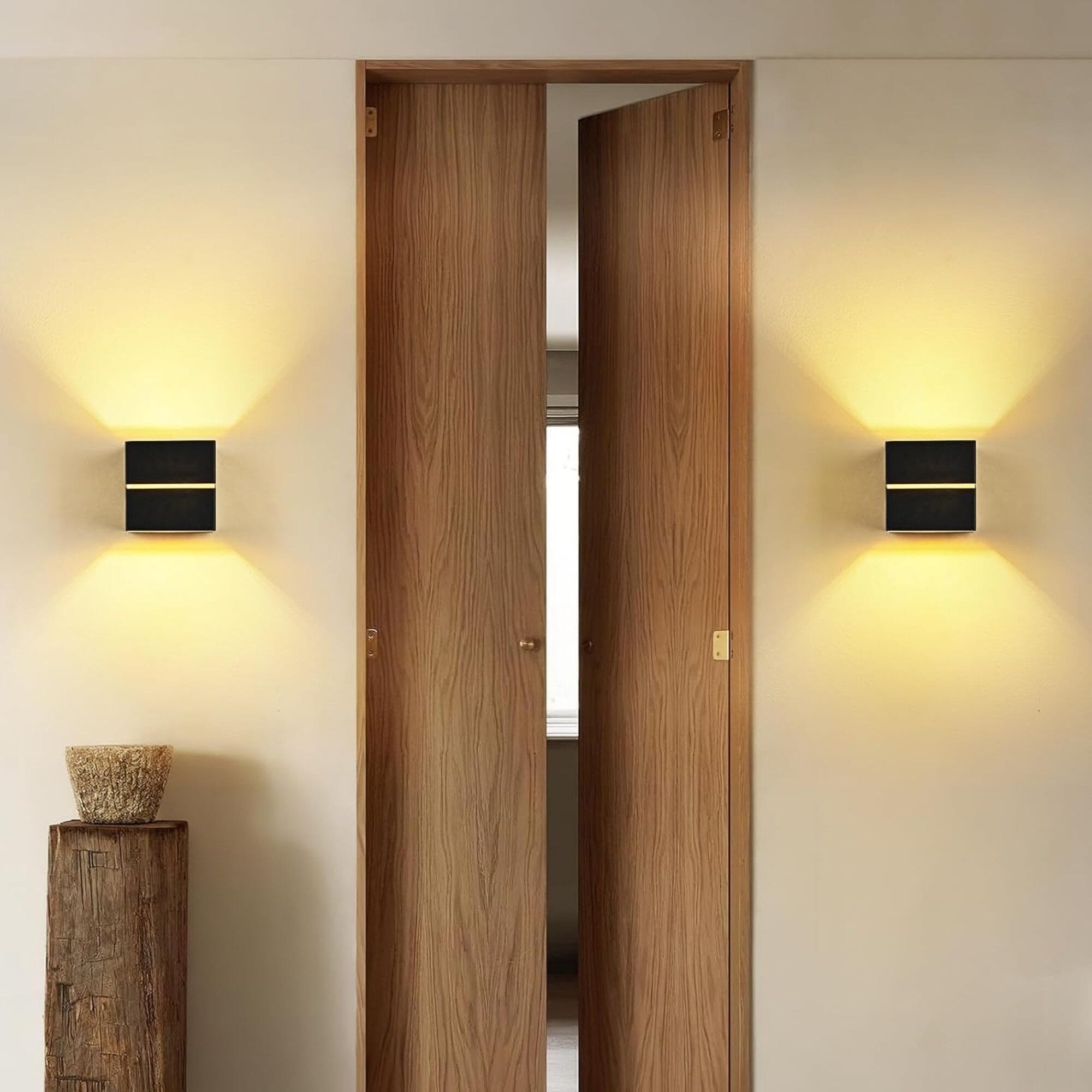 LED Wandleuchte Innen aus Aluminium – Wandlampe Schwarz Gold 6W G9 Warmweiß 3000K