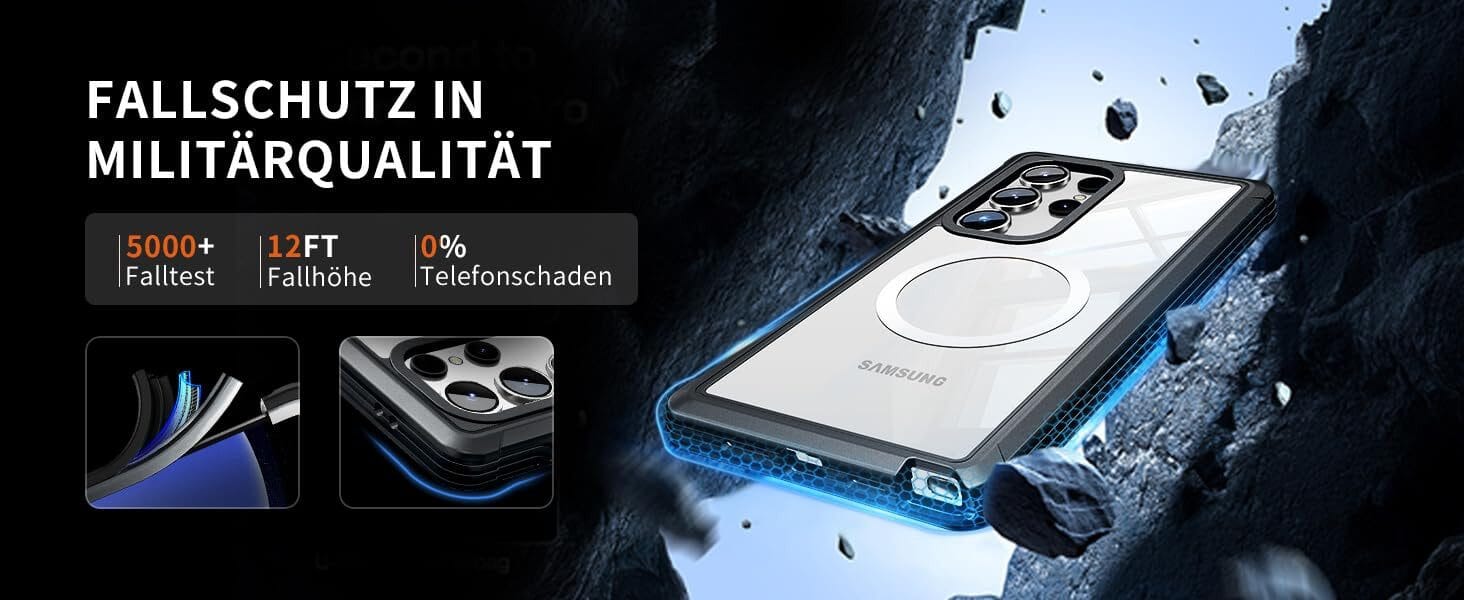 Handyhülle Samsung Galaxy S24 Ultra Hülle, 360 Grad Kratzfeste Handyhülle