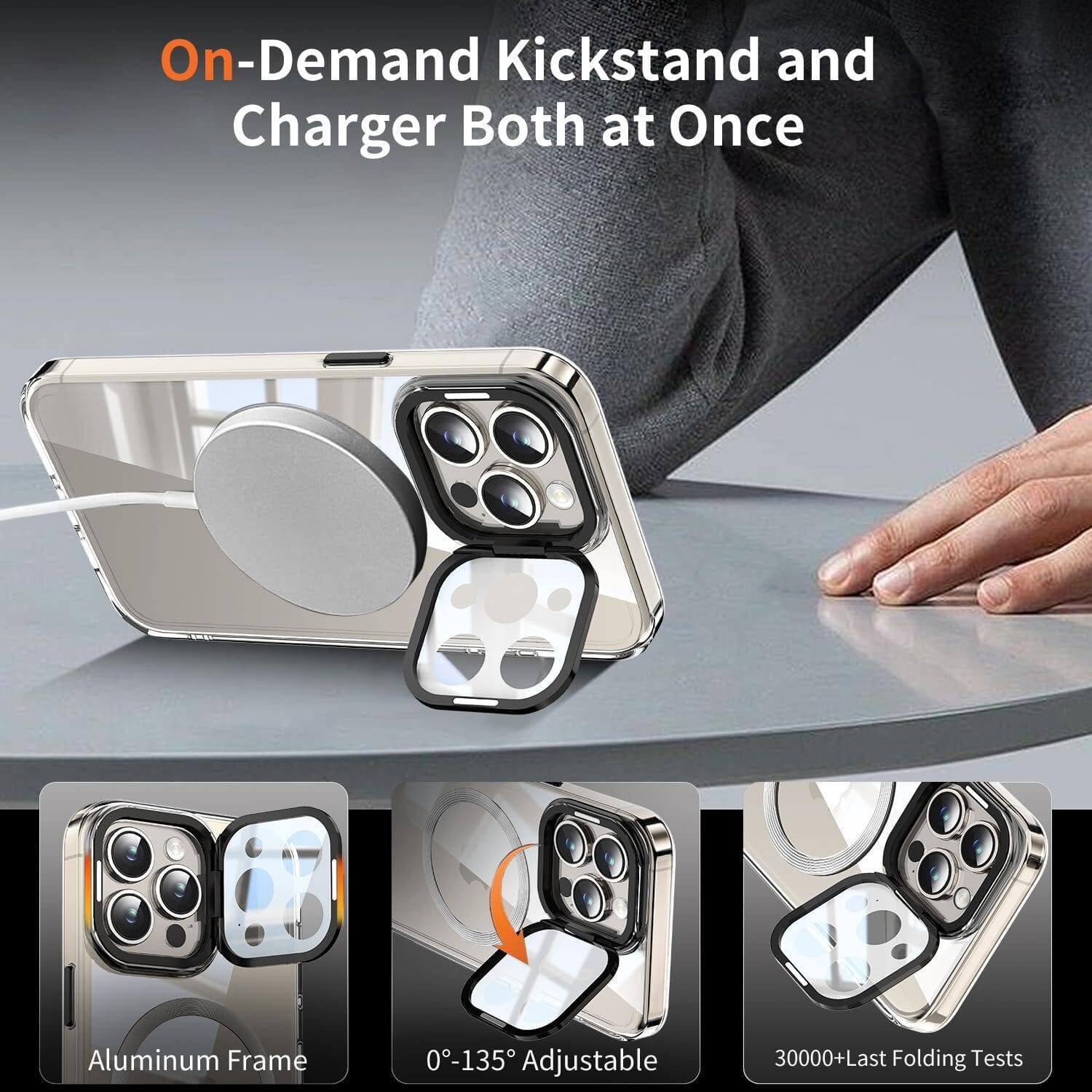 Handyhülle iPhone 15 Hülle mit MagSafe und Integriertem 9H Kameraschutz