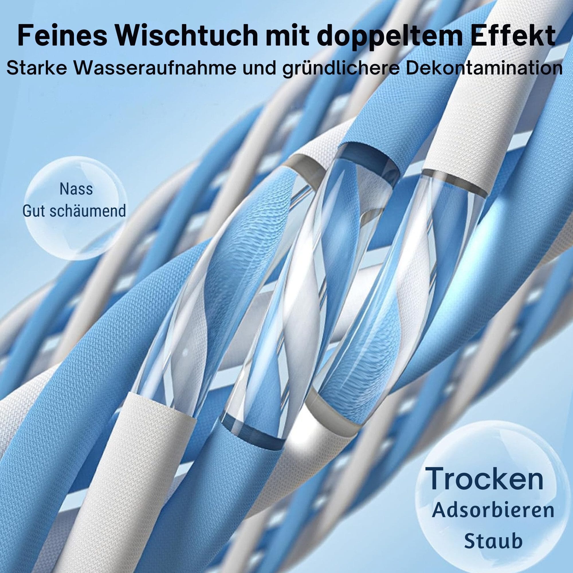 Fensterreiniger Fensterreinigungsgerät mit Teleskopstiel und Teleskopstangee