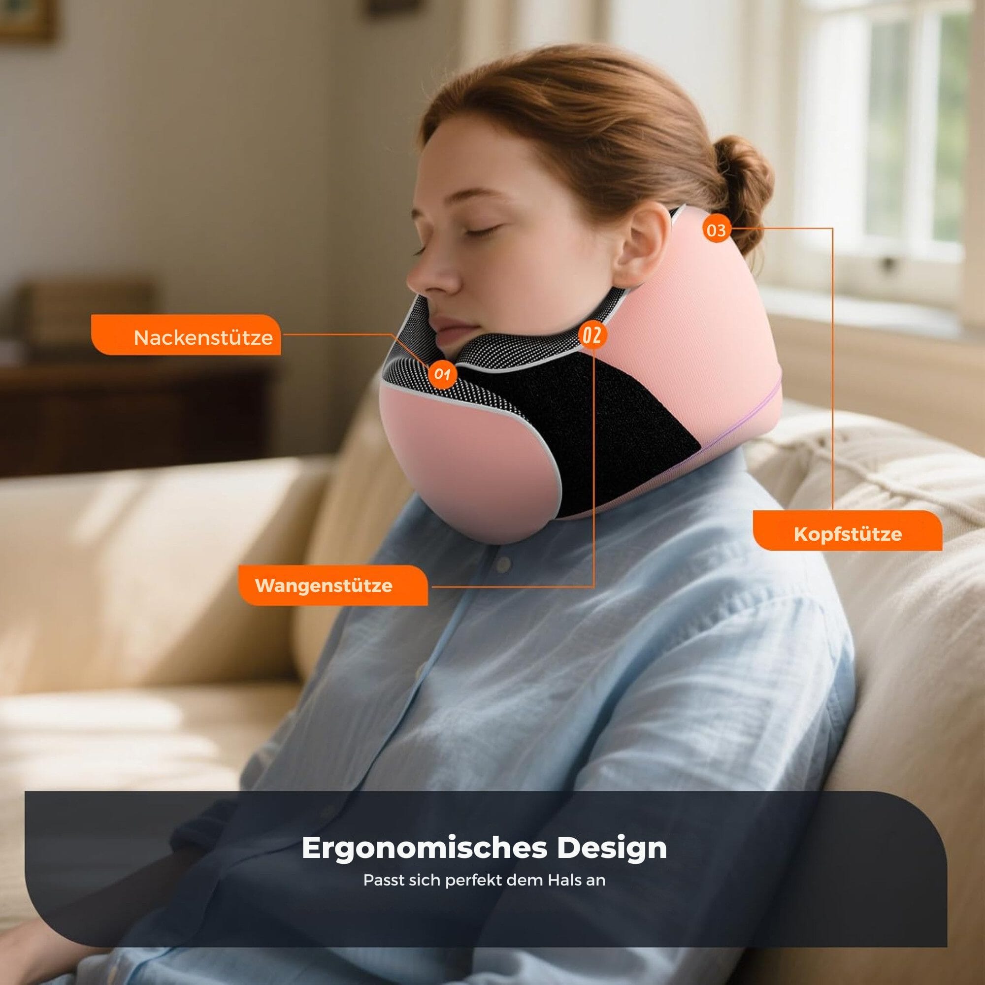 Nackenkissen für die Reise - memory-foam Ergonomisches Reisekissen