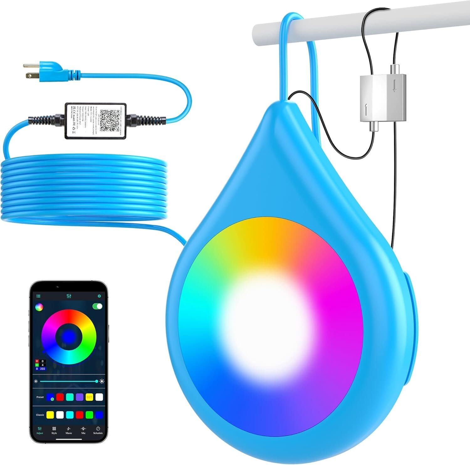 Pool-Lampe 15W Poolbeleuchtung IP68 Wasserdicht & Dimmbar mit Magnet