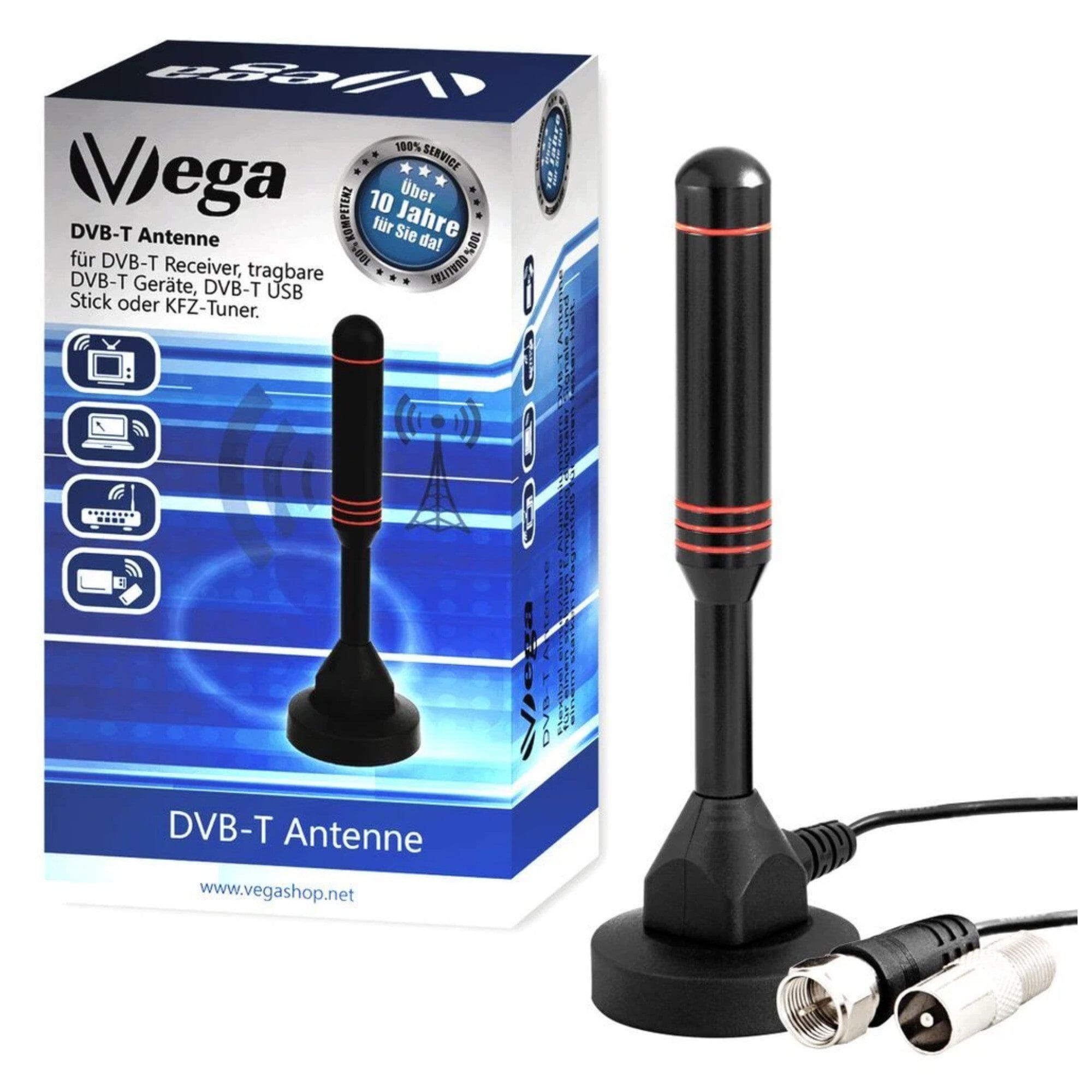 VSG24 DVB-T2 HD Antenne mit 20 dBi Verstärker Aktive TV Antenne SAT-Antenne