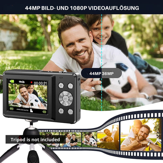Digitalkamera mit 32G Micro SD Karte, 1080P Kinderkamera 44MP HD Kinderkamera