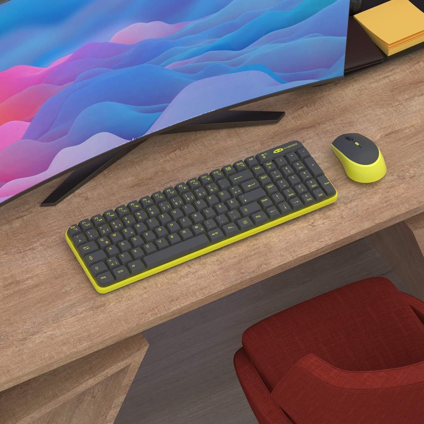 V610 Gaming Tastatur-Maus-Kombination [DE-Layout] Wireless-Tastatur