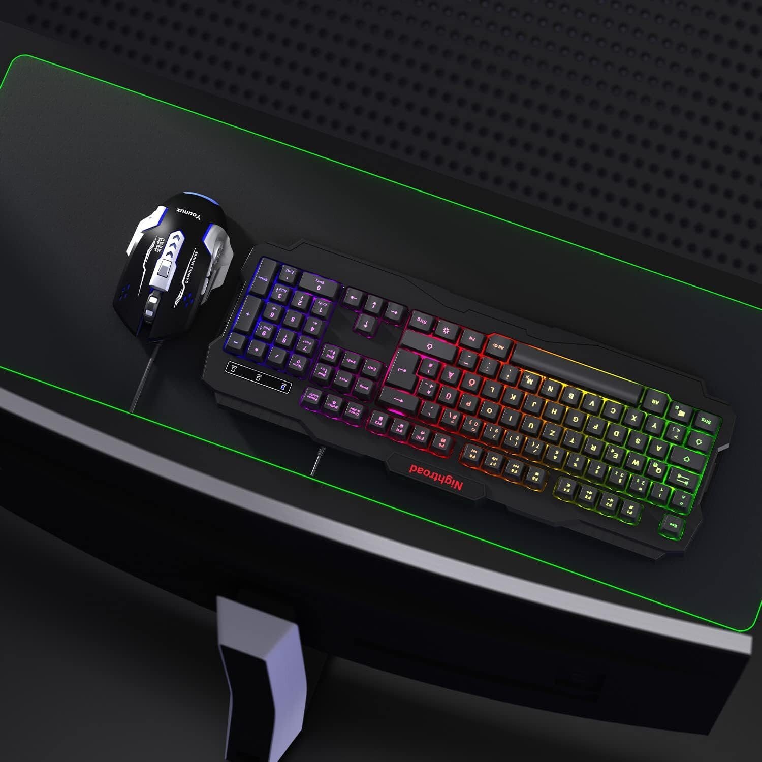 Nightroad RGB Beleuchtung, QWERTY, 105 Tasten, Anti-Ghosting Gaming-Tastatur