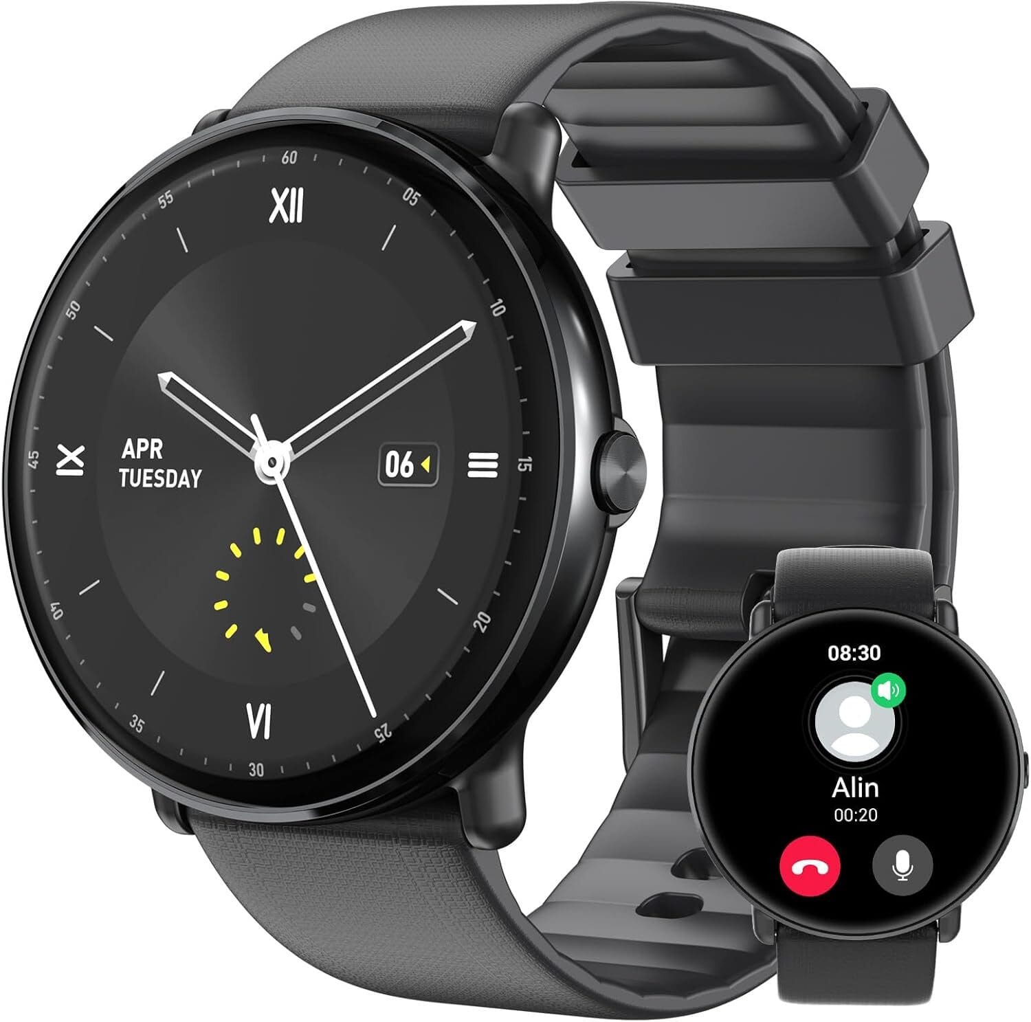 Damen & Herren – Fitnessuhr mit Bluetooth-Telefonie, AMOLED-Display Smartwatch