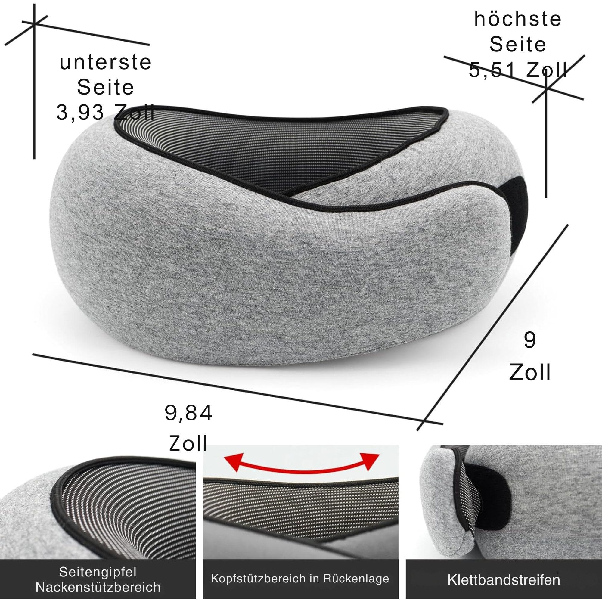 Nackenkissen für die Reise - memory-foam Ergonomisches Reisekissen